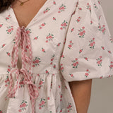 She's A Keeper Floral Bow Tied Crop Top