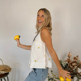 Lemon Drop Collared Tank