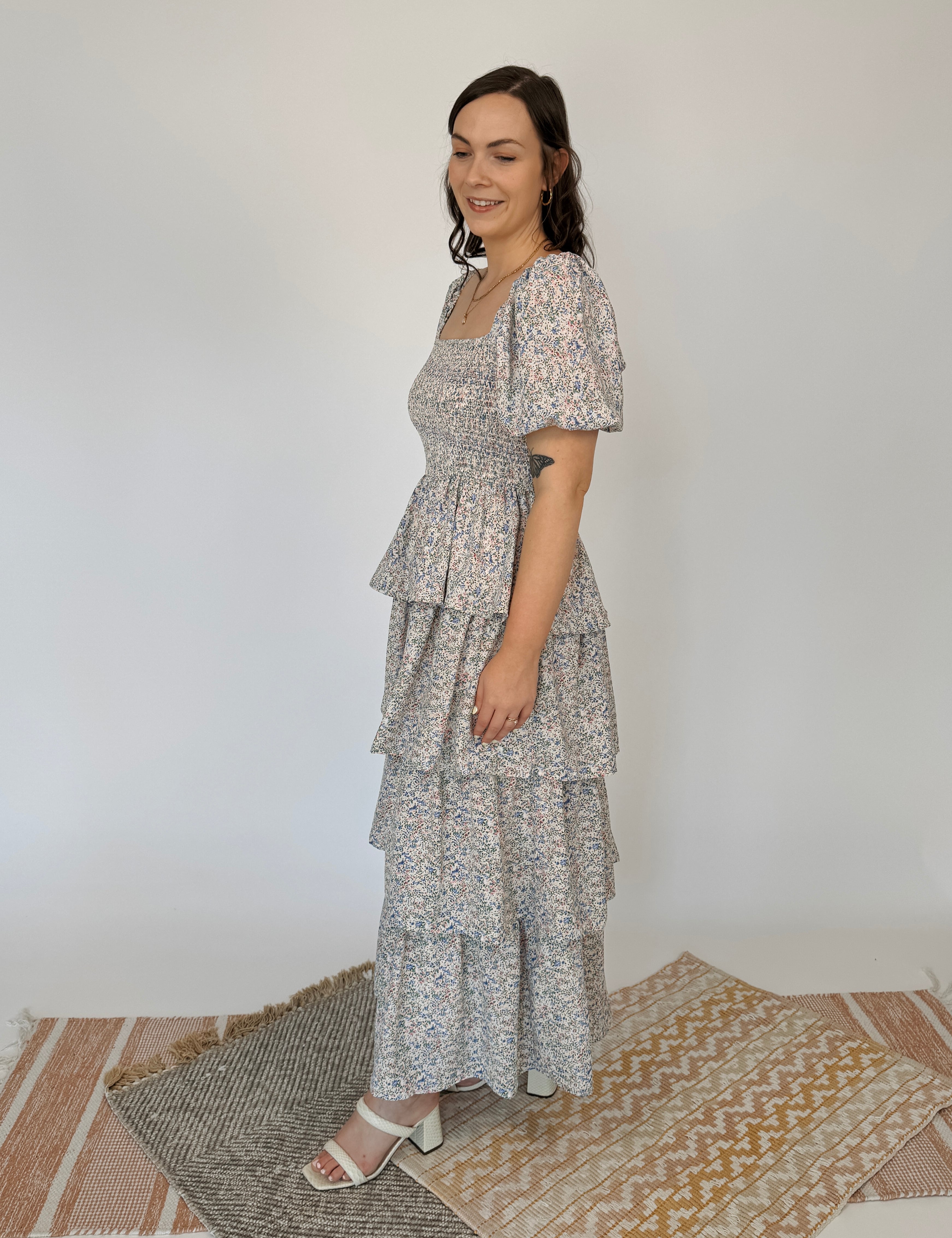 Glinda Floral Smocked Maxi Dress