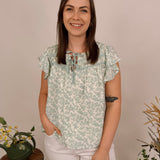 Ruthie Ruffle Sleeve Blouse