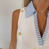 Lemon Drop Collared Tank