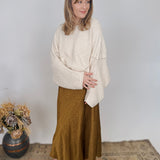 Sandra Satin Midi Skirt