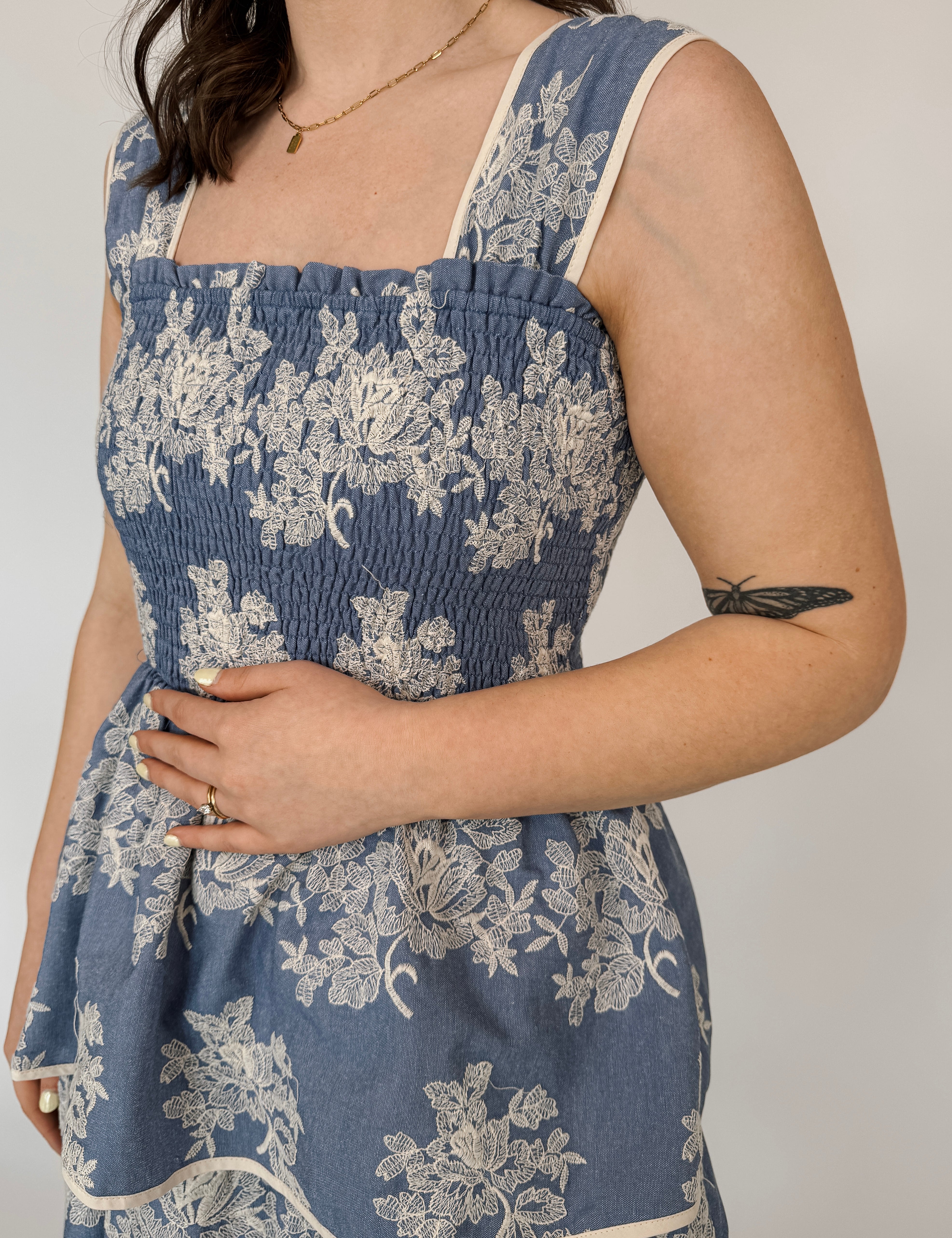 Avaleigh Embroidered Midi Dress