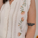 Abigail Embroidered Knit Top
