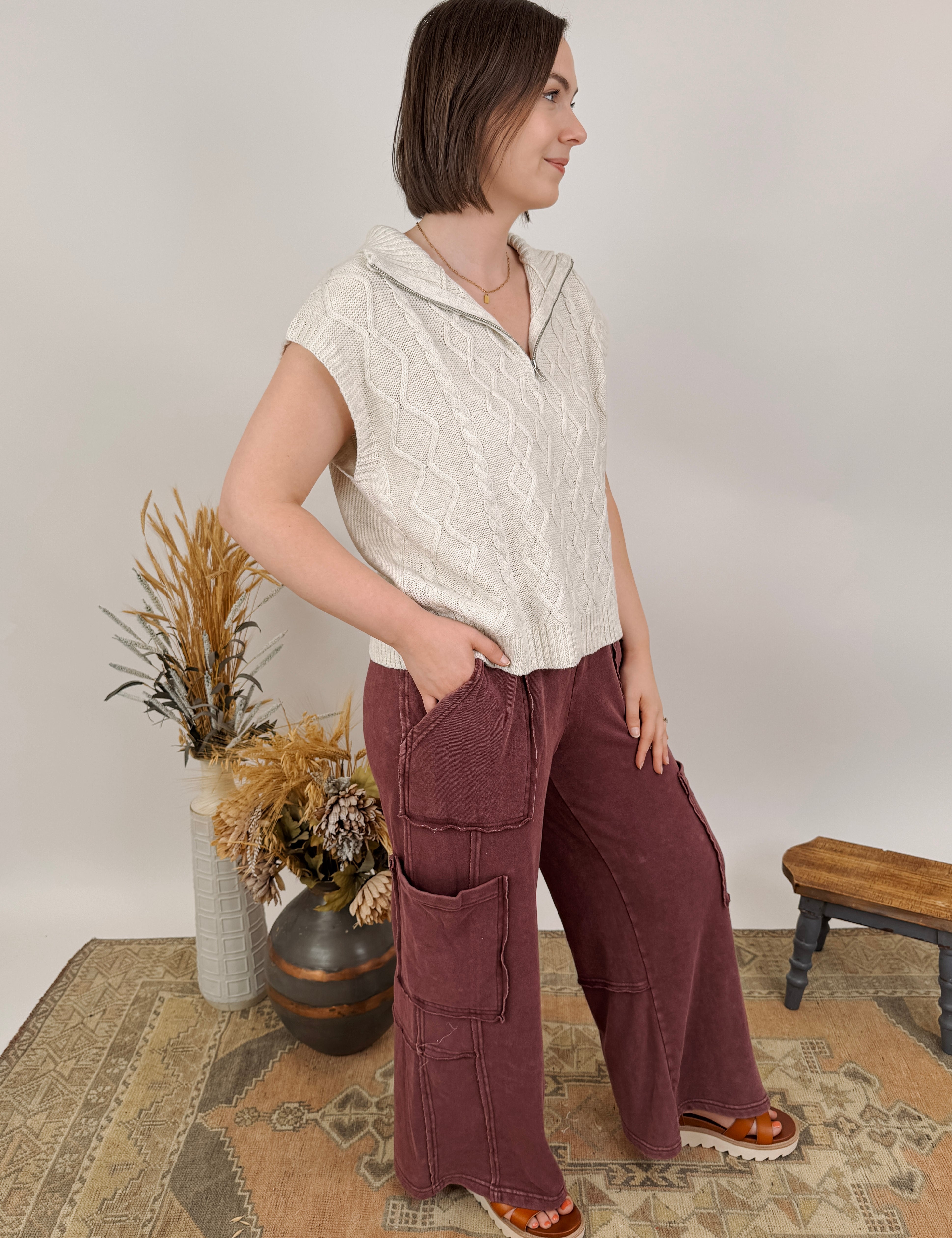 Polly Cable Sweater Top