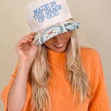 Hilda Oversized Sweater in bright peach with a mock neck and elbow sleeves — Paper Doll

