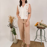 Abigail Embroidered Knit Top