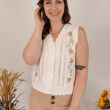 Abigail Embroidered Knit Top