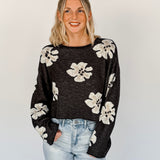 Darlynn Floral Crop Sweater