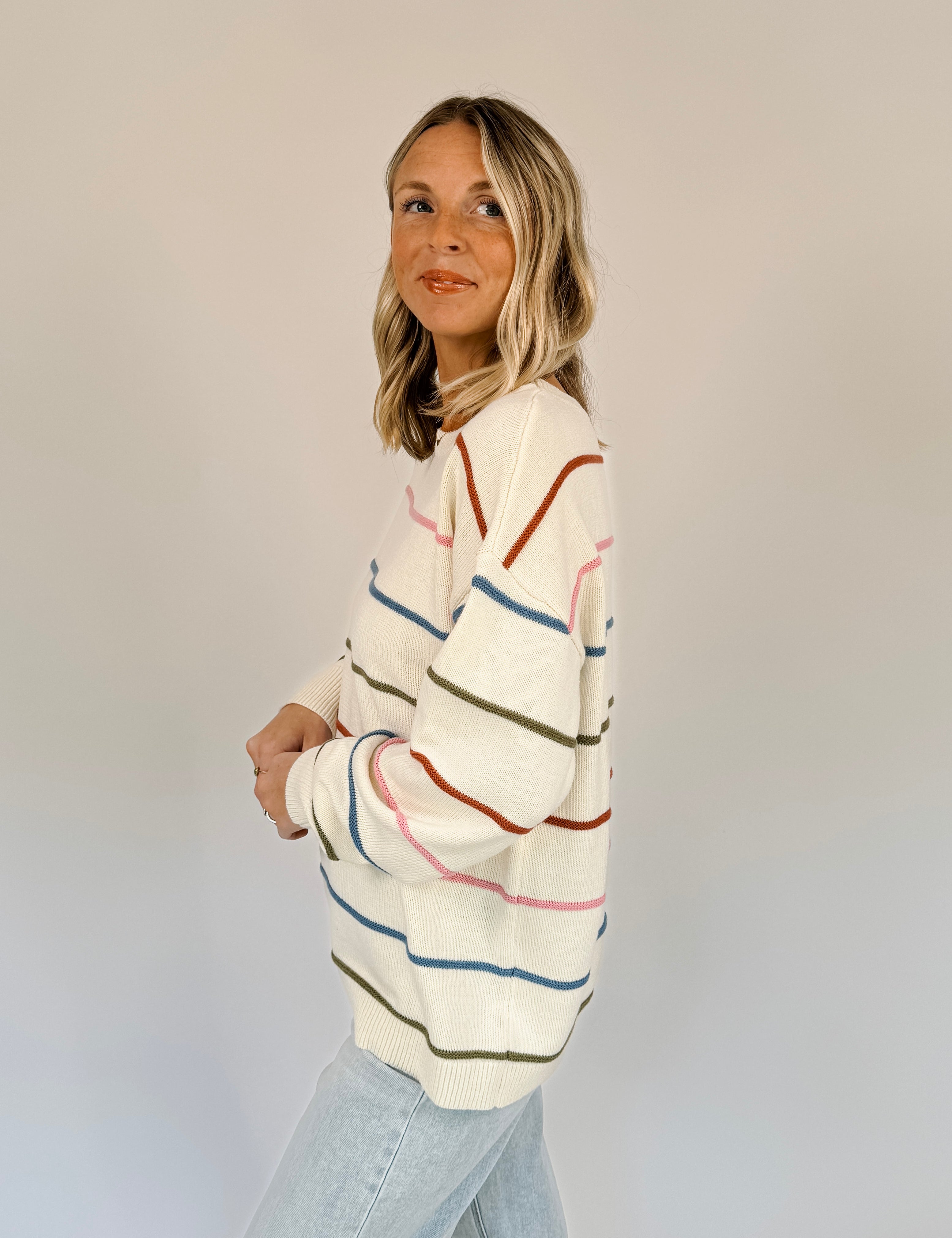 Paulette Colorful Stripes Sweater