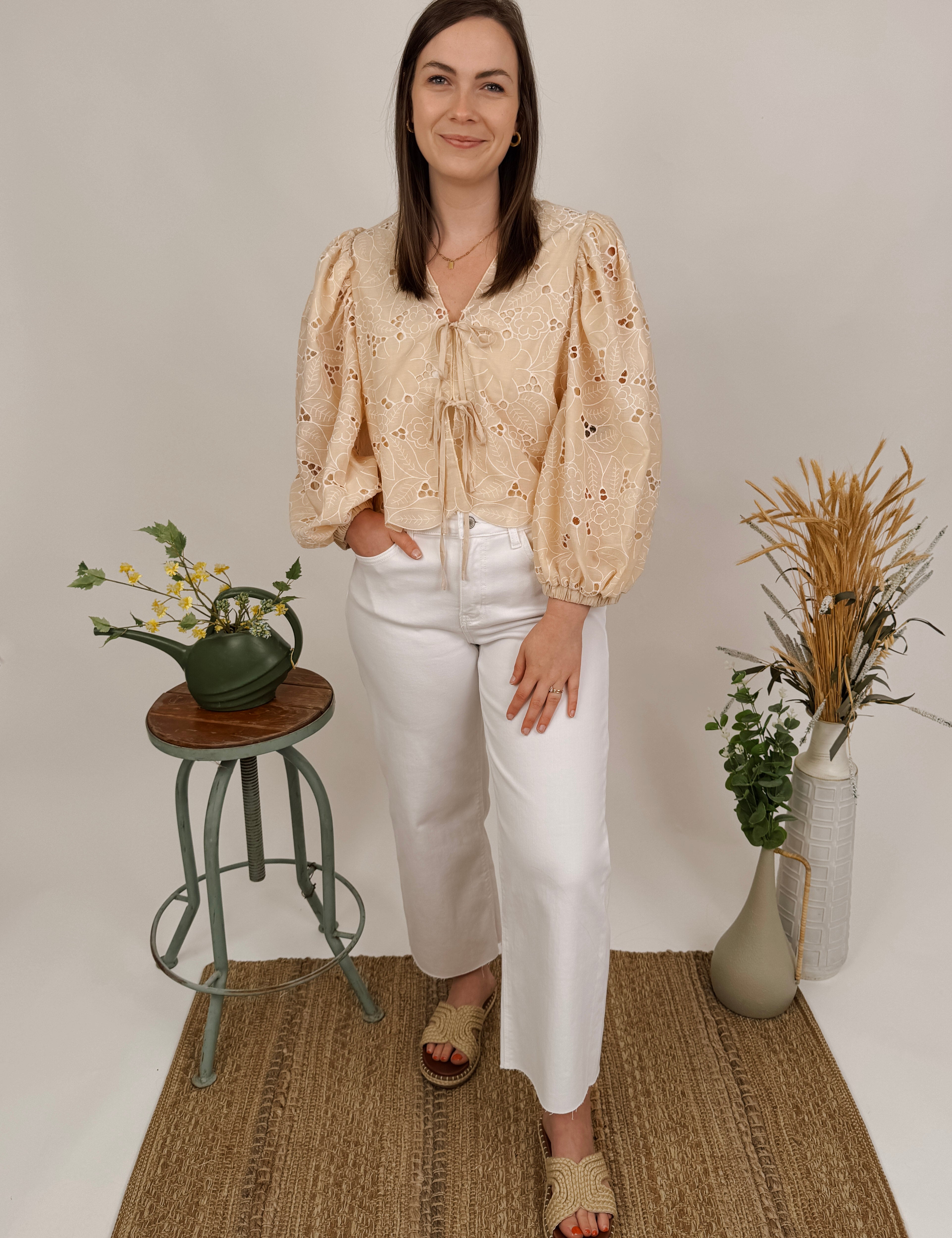 Eyelet The Light Shine Blouse