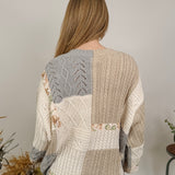 Flip The Page Patch Detail Cardigan