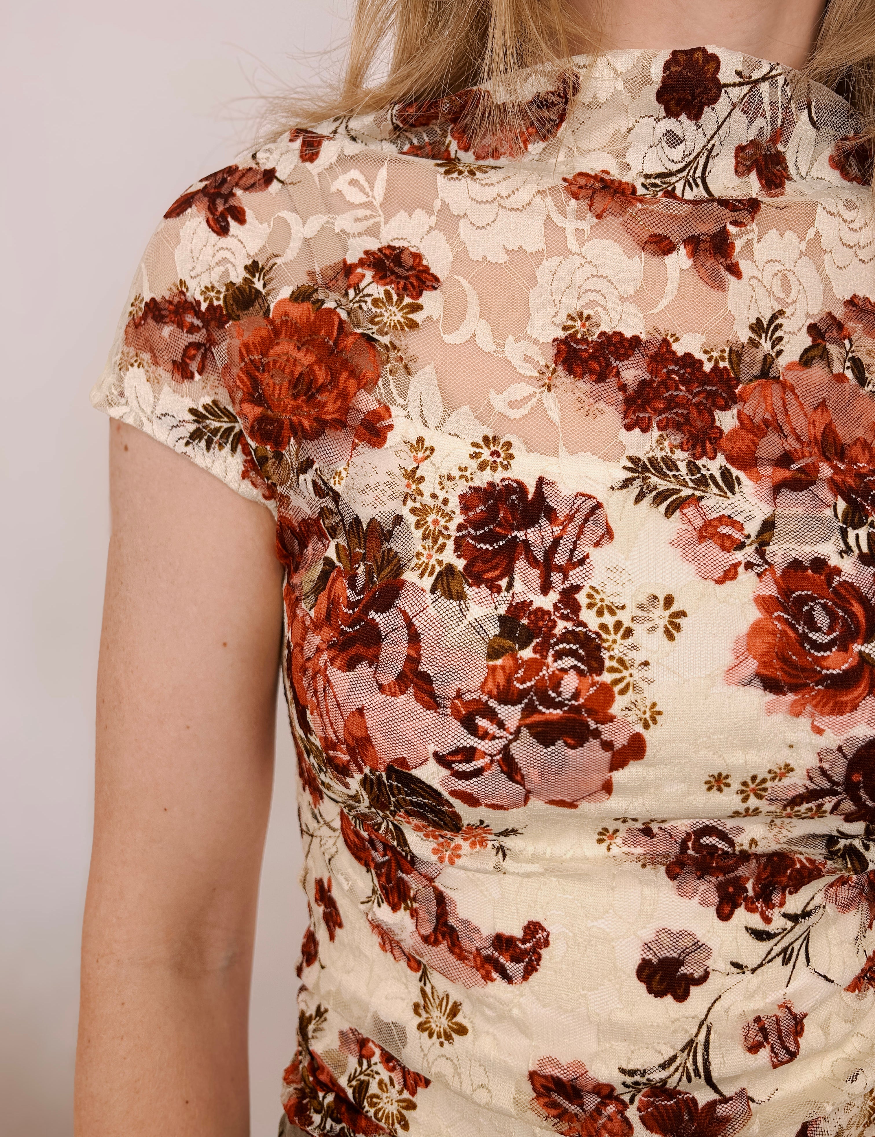 Roseanne Floral Print Top