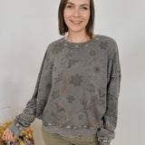 Ava Mae Flower Print Knit Top