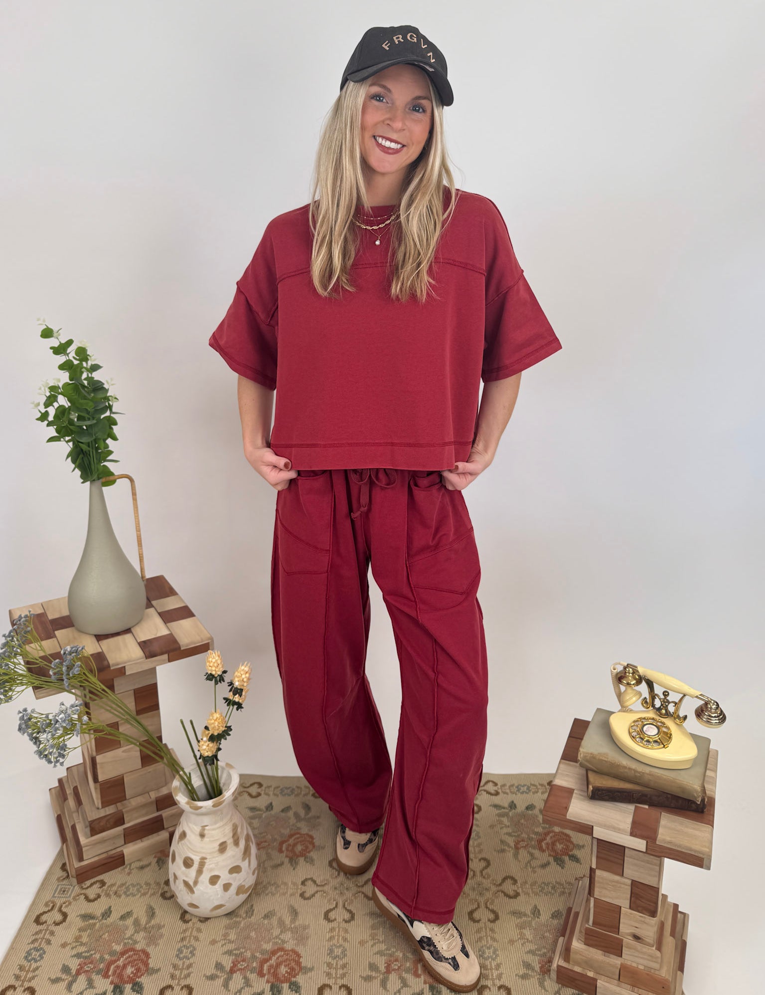 Layla Top and Barrel Pant Set