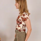 Roseanne Floral Print Top