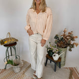 Chasing The Breeze Split Neck Blouse