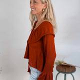 Helena Ruffle Detailed Knit Top