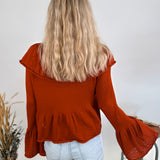 Helena Ruffle Detailed Knit Top