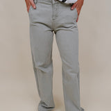 Odette Pants in washed sage with patch pockets and a high-rise straight leg — Paper Doll
