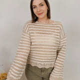 Take Heart Scallop Edge Sweater