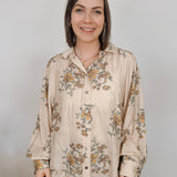 Allie Beth Floral Front Button Blouse