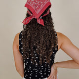 Tami Polka Dot Tee in black and white mesh with ruched high neck silhouette