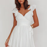 Miss to Mrs. Ruched Mini Dress