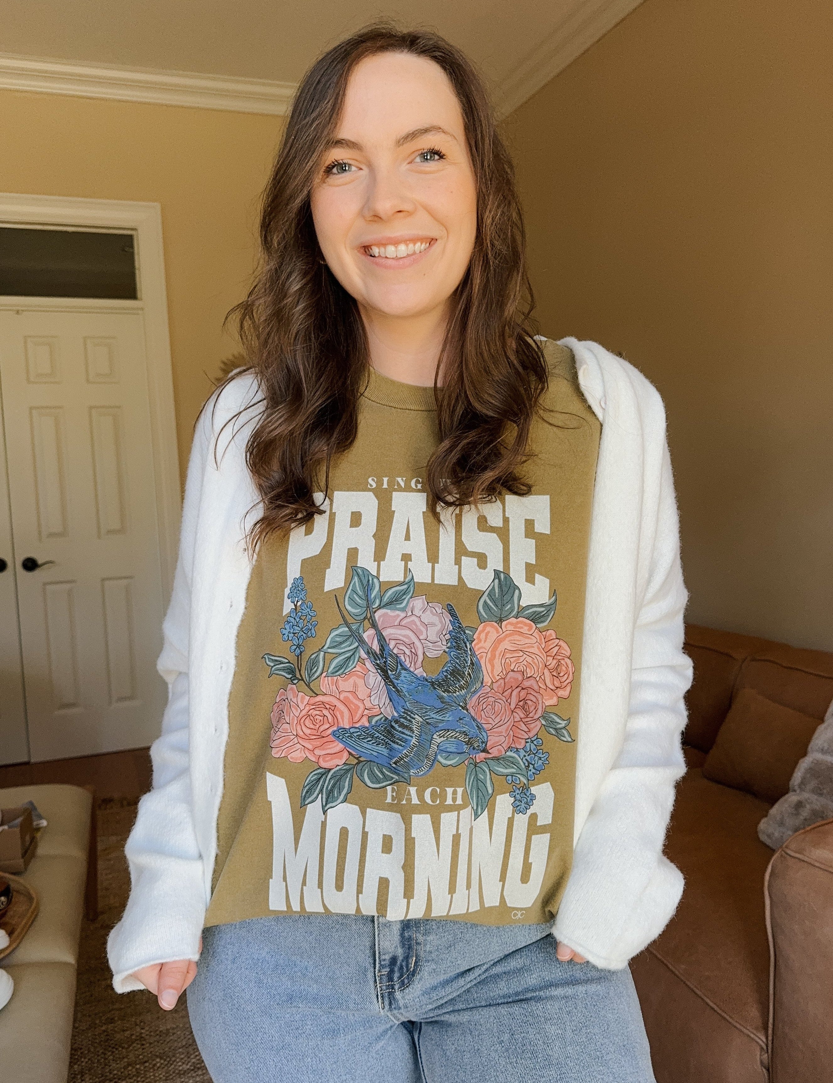 Sing His Praise Each Morning Graphic Tee