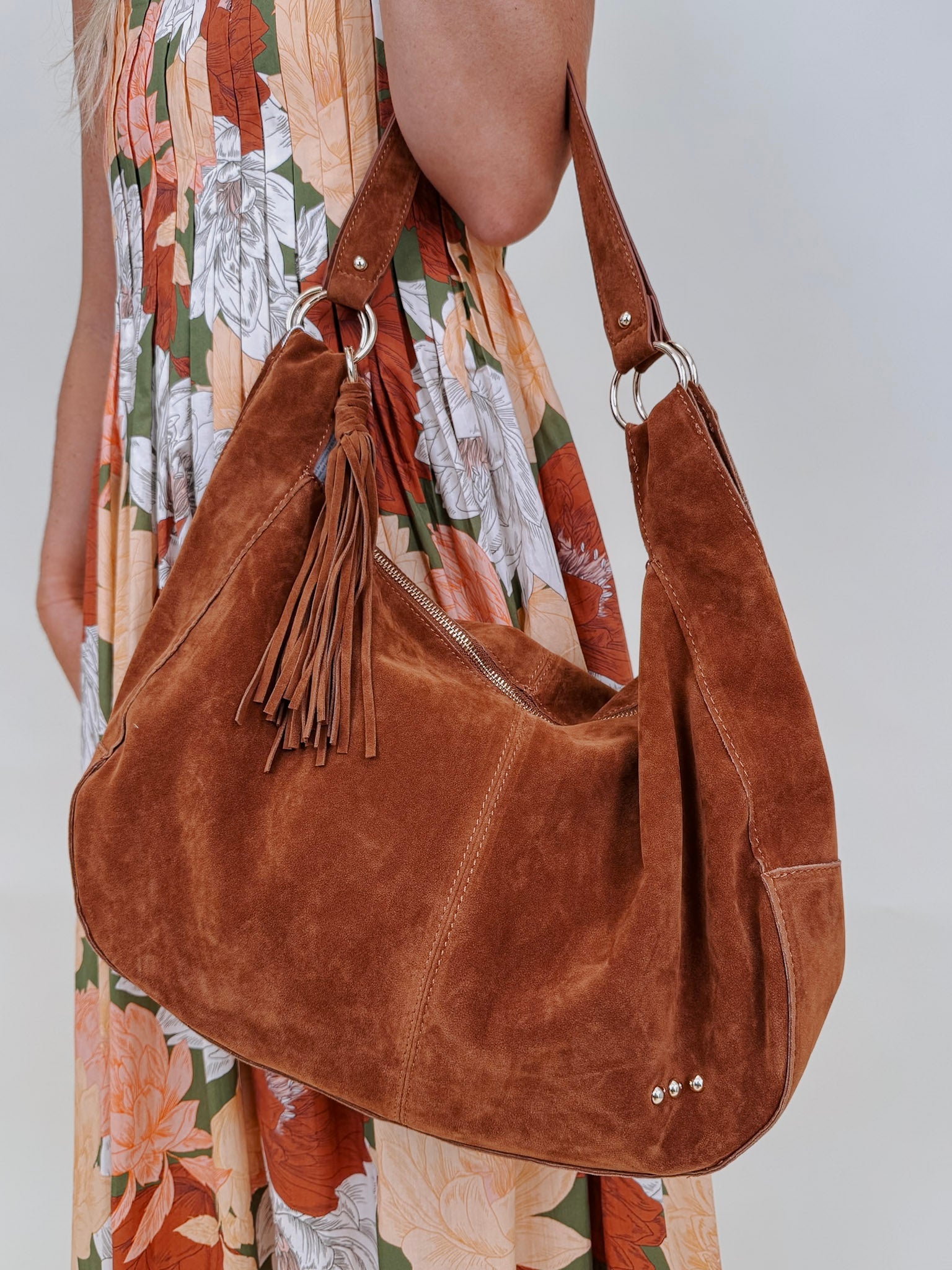 Hazel Hobo Shoulder Bag with Tassel - PAPER DOLL