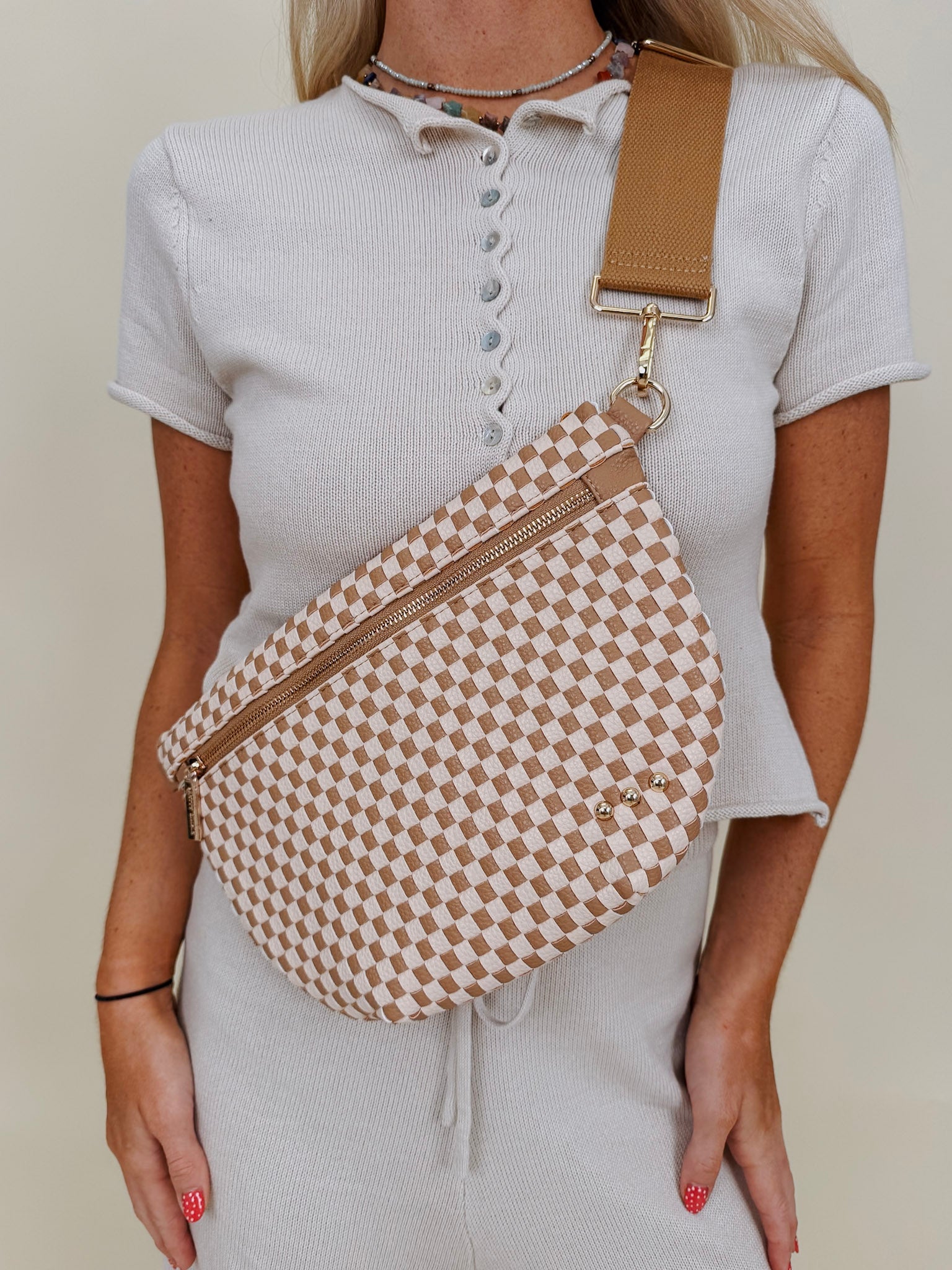 Diagonal Woven Westlyn Bum Bag - PAPER DOLL