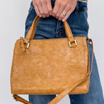 Shawn Triple Zip Satchel Crossbody - PAPER DOLL
