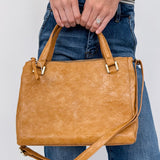 Shawn Triple Zip Satchel Crossbody - PAPER DOLL