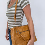 Shawn Triple Zip Satchel Crossbody - PAPER DOLL