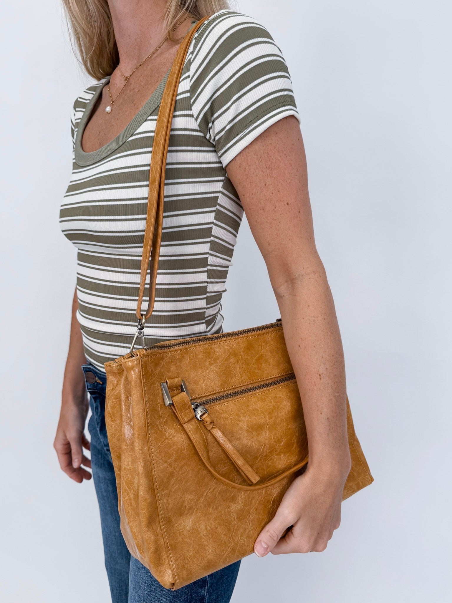 Shawn Triple Zip Satchel Crossbody - PAPER DOLL