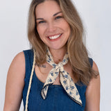 Leslie Cotton Linen Square Scarf - PAPER DOLL