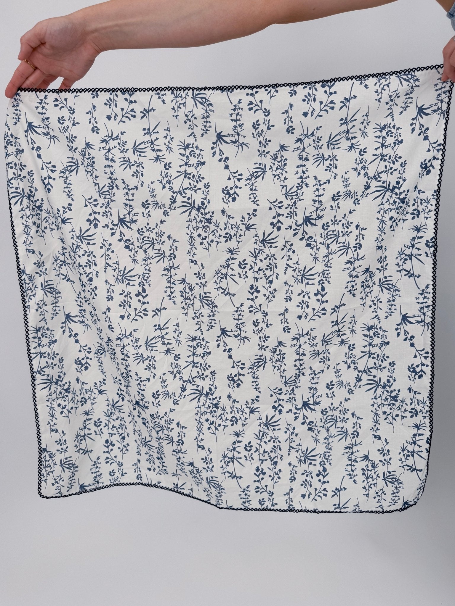 Leslie Cotton Linen Square Scarf - PAPER DOLL