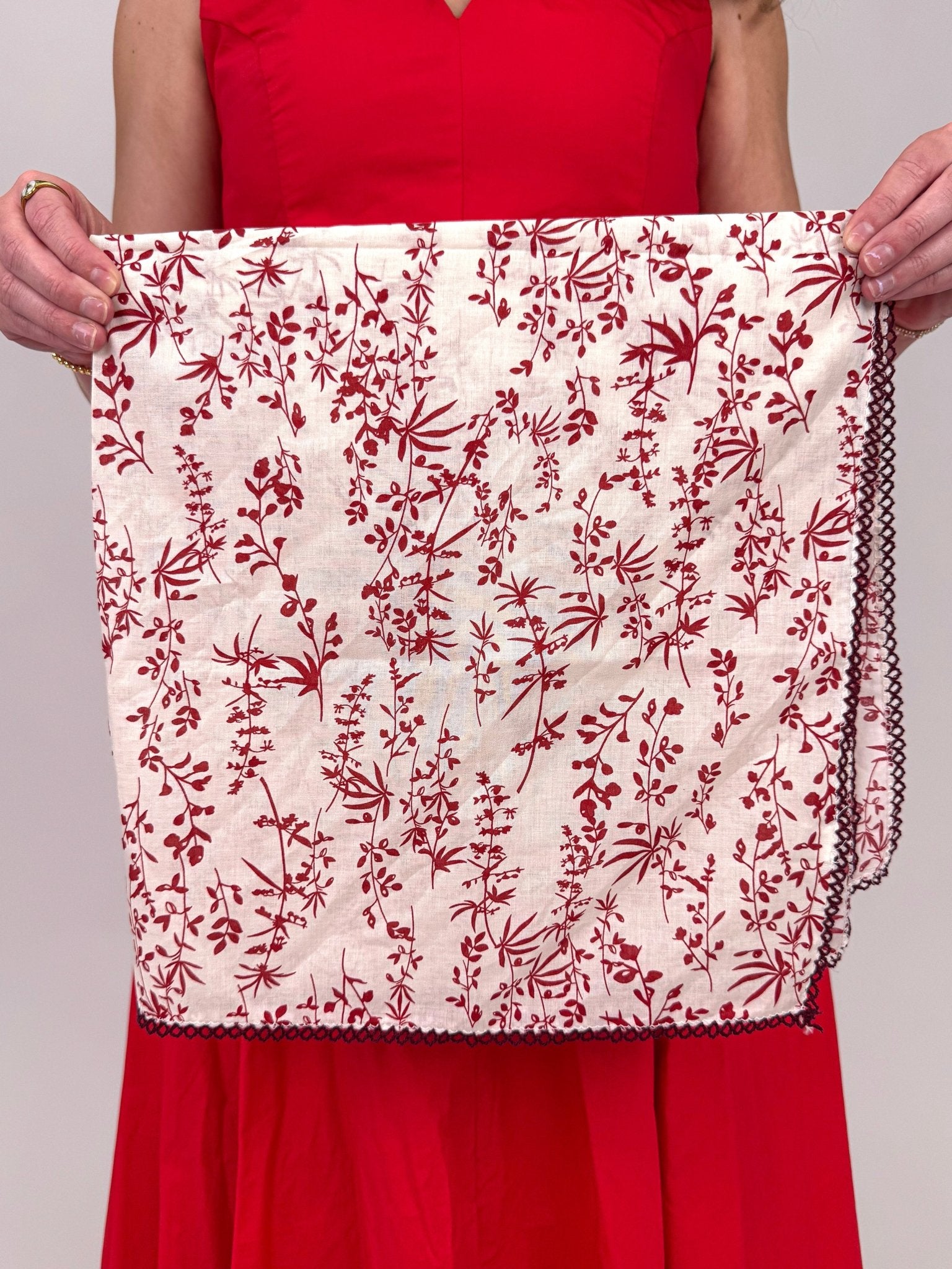 Leslie Cotton Linen Square Scarf - PAPER DOLL