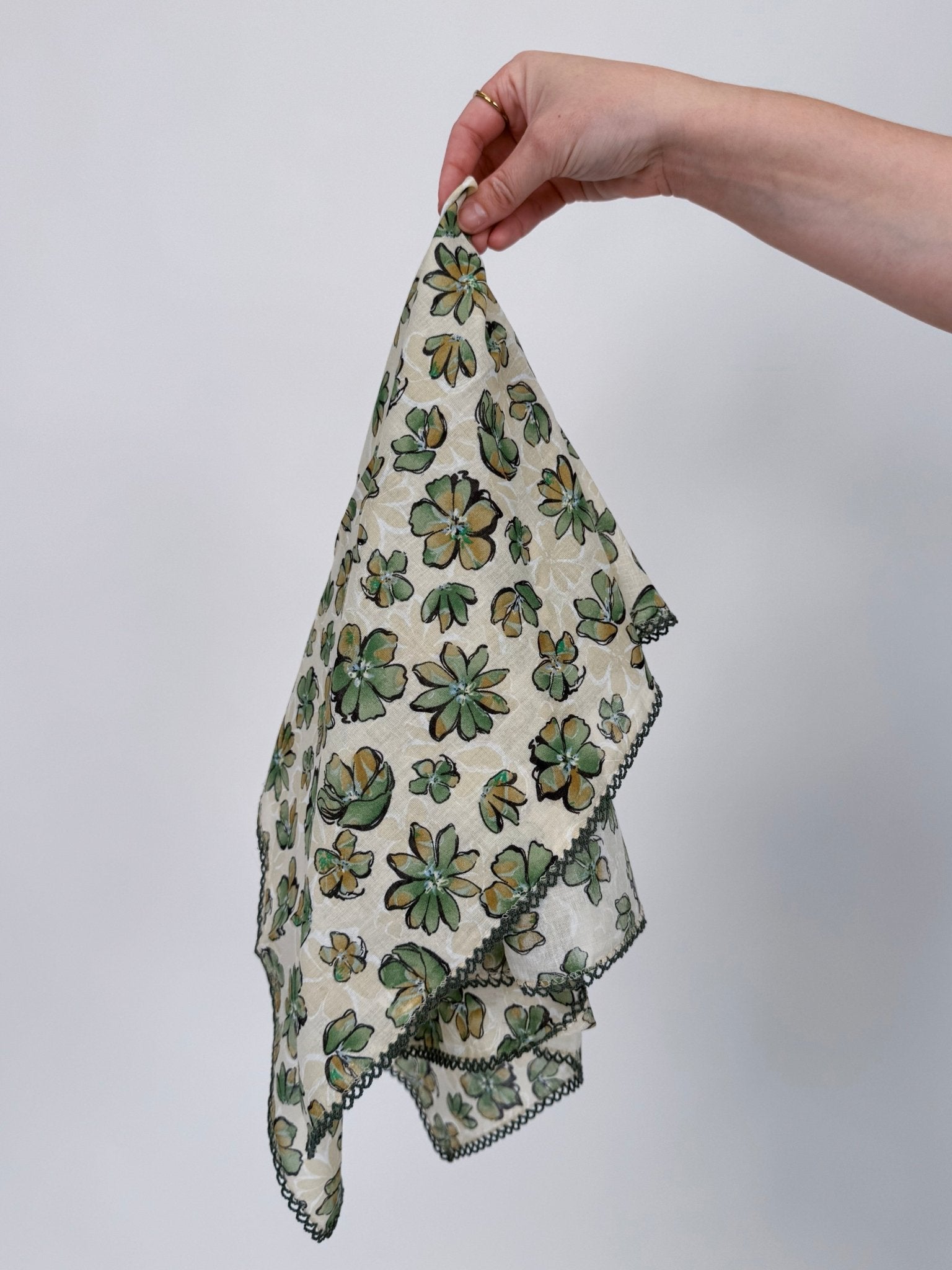 Leslie Cotton Linen Square Scarf - PAPER DOLL