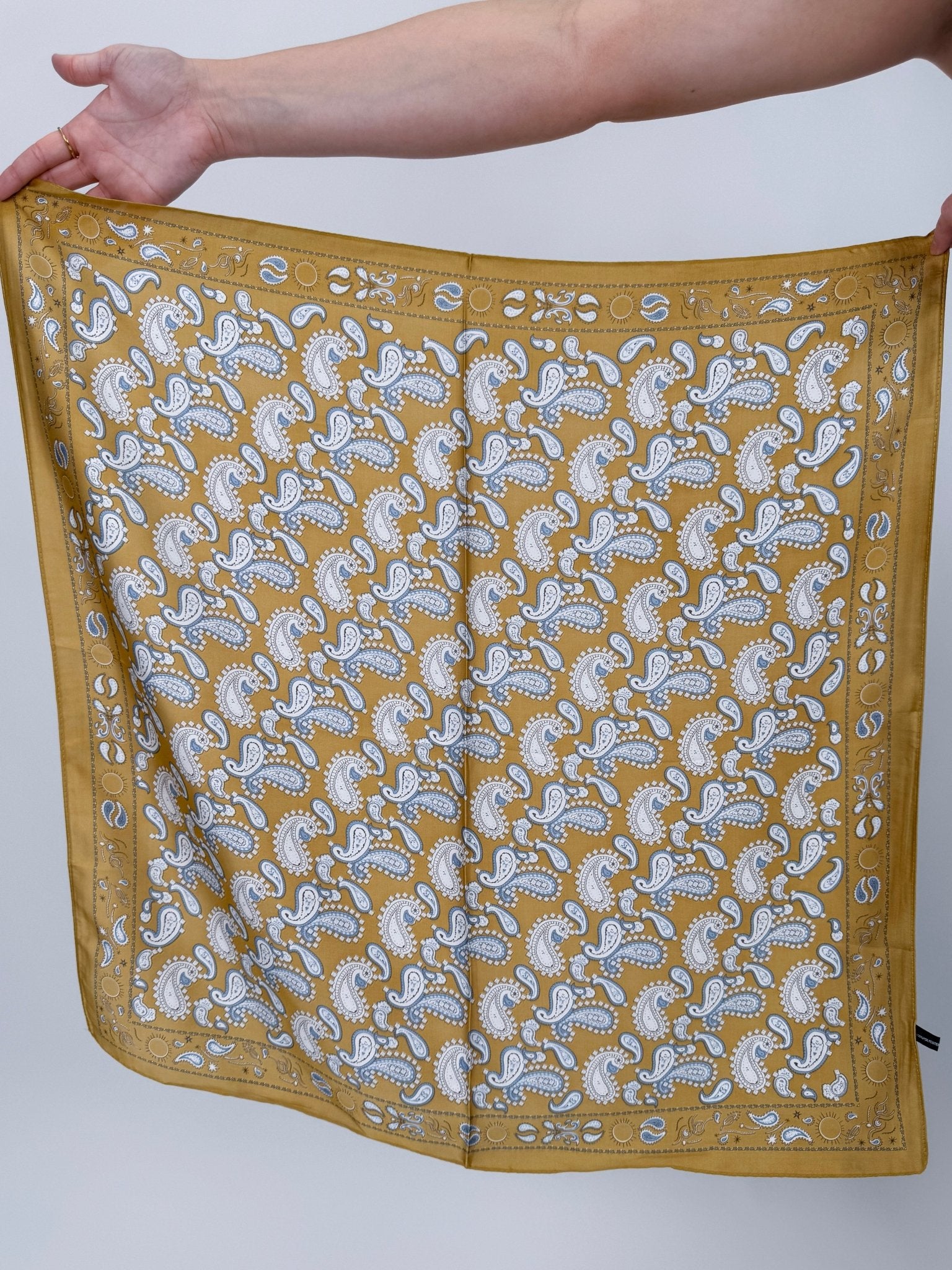 Paisley Satin Square Scarf - PAPER DOLL