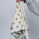 Leslie Cotton Linen Square Scarf - PAPER DOLL