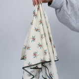 Leslie Cotton Linen Square Scarf - PAPER DOLL