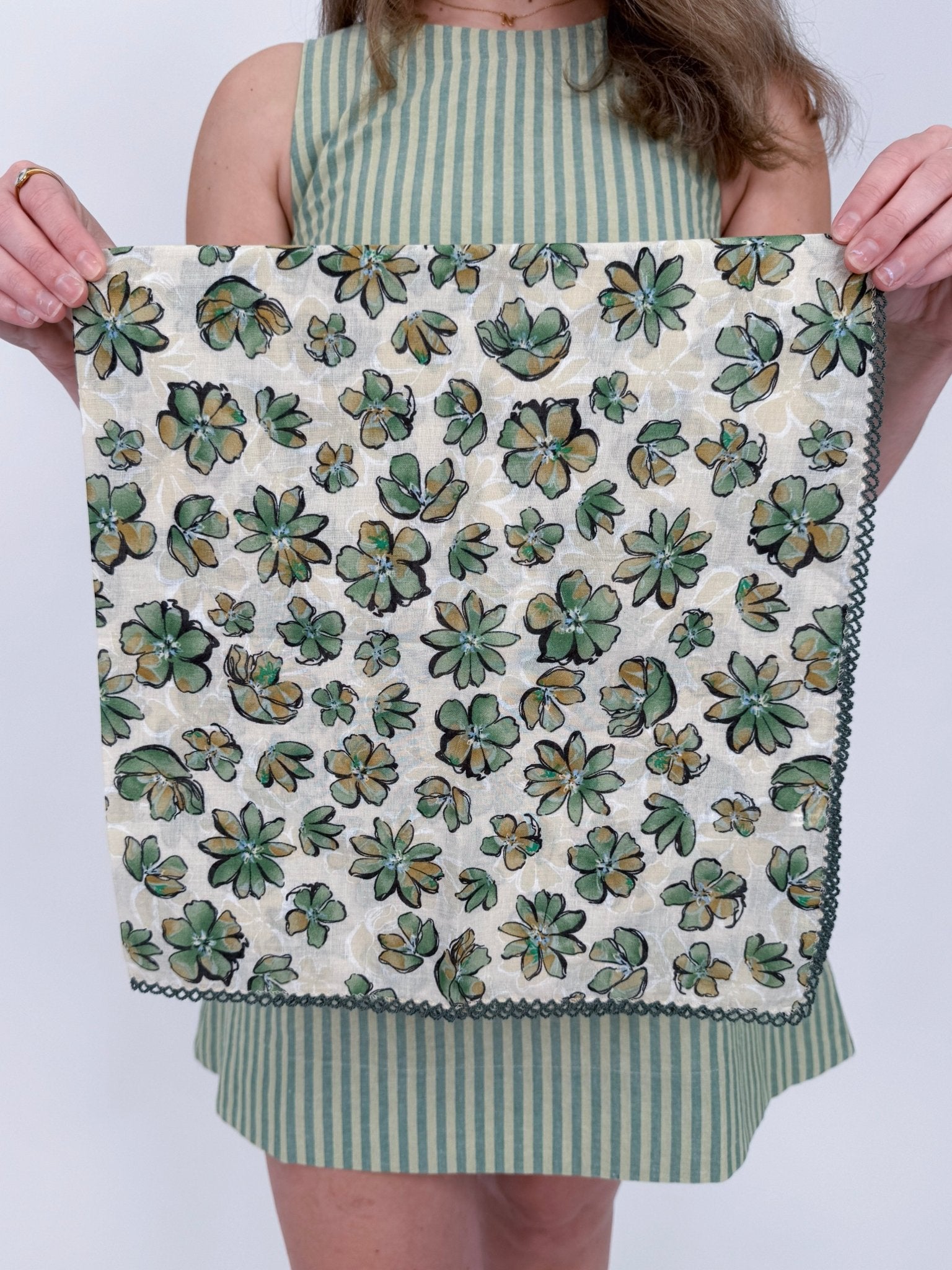 Leslie Cotton Linen Square Scarf - PAPER DOLL