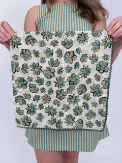 Leslie Cotton Linen Square Scarf - PAPER DOLL