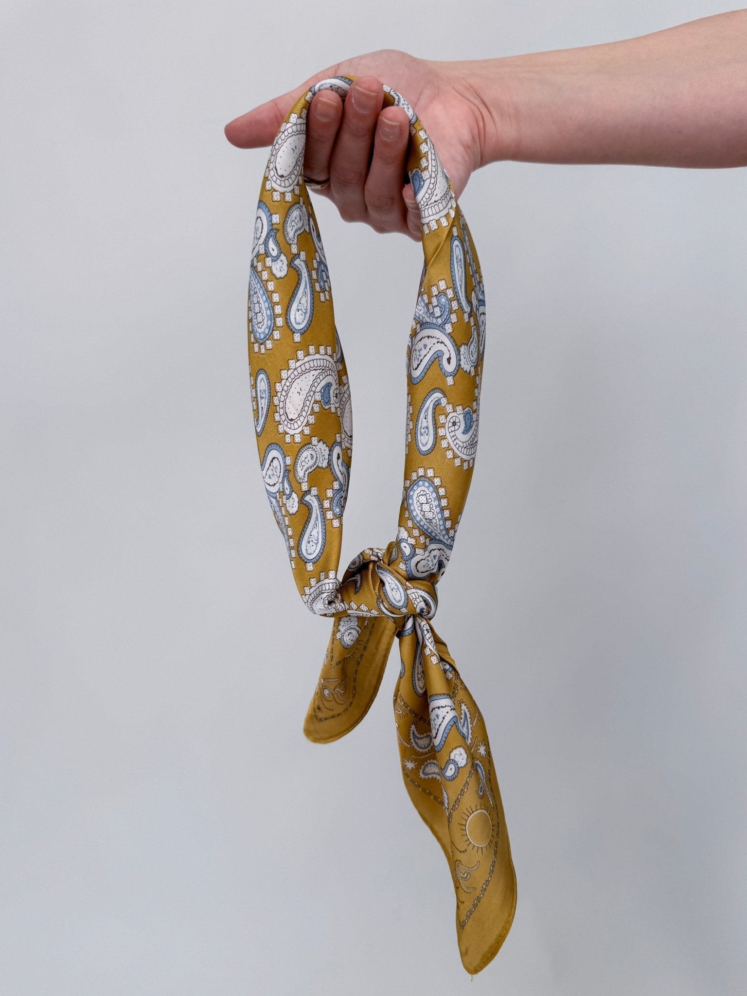 Paisley Satin Square Scarf - PAPER DOLL