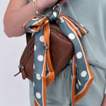 Polka Dot Simple Geometric Silk Head Scarf - PAPER DOLL