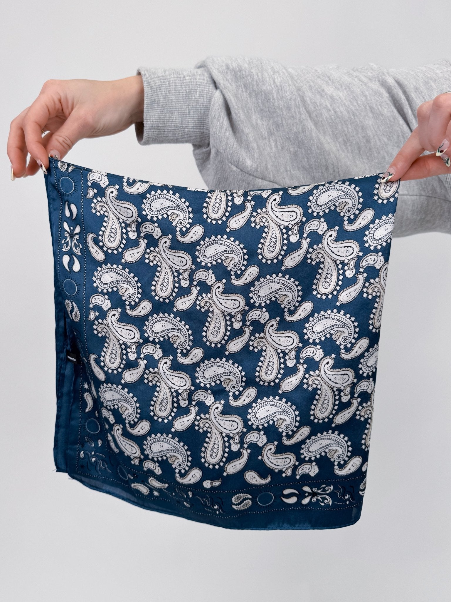 Paisley Satin Square Scarf - PAPER DOLL