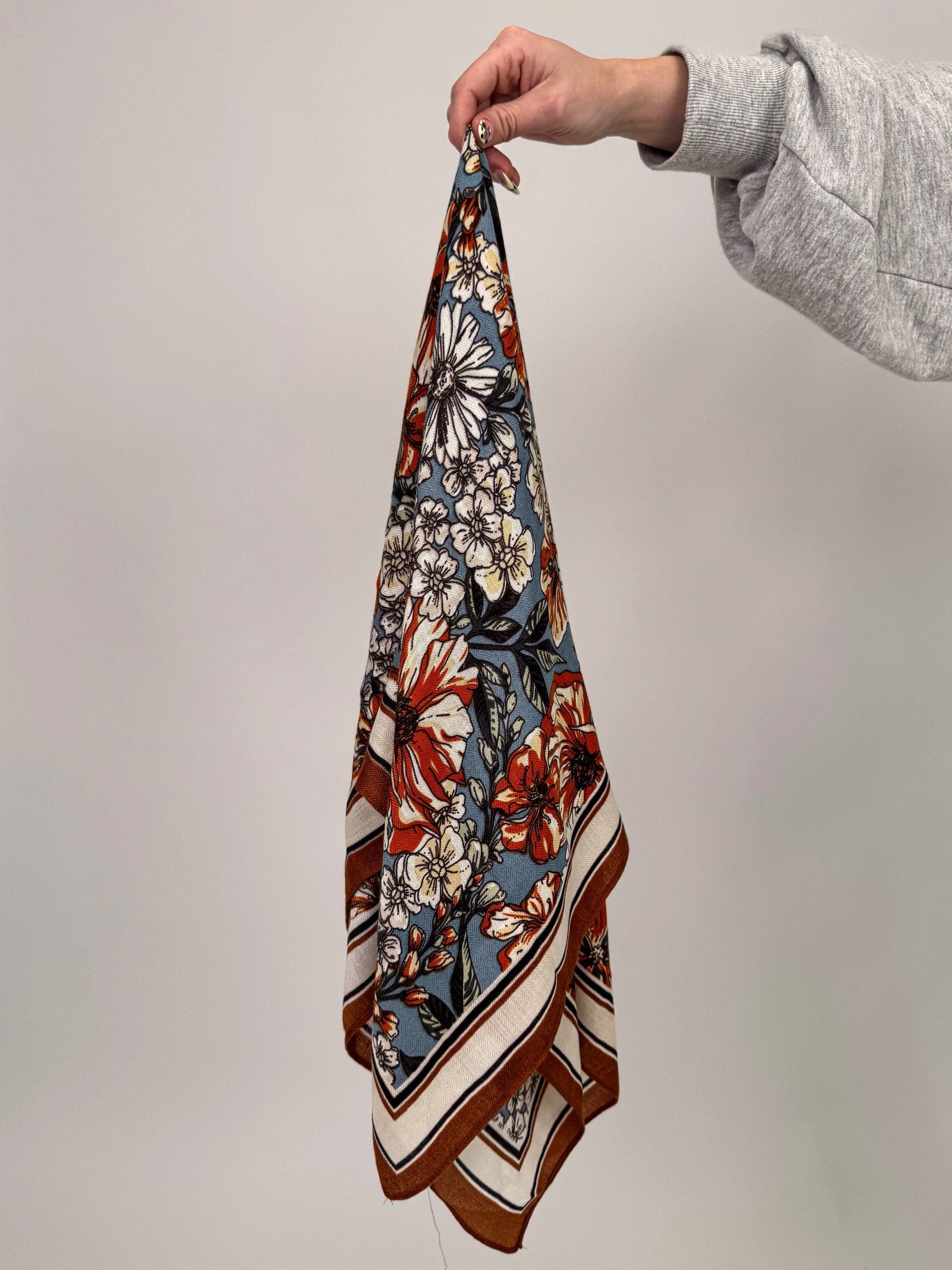 Floral Velvet Wool Scarf Shawl - PAPER DOLL