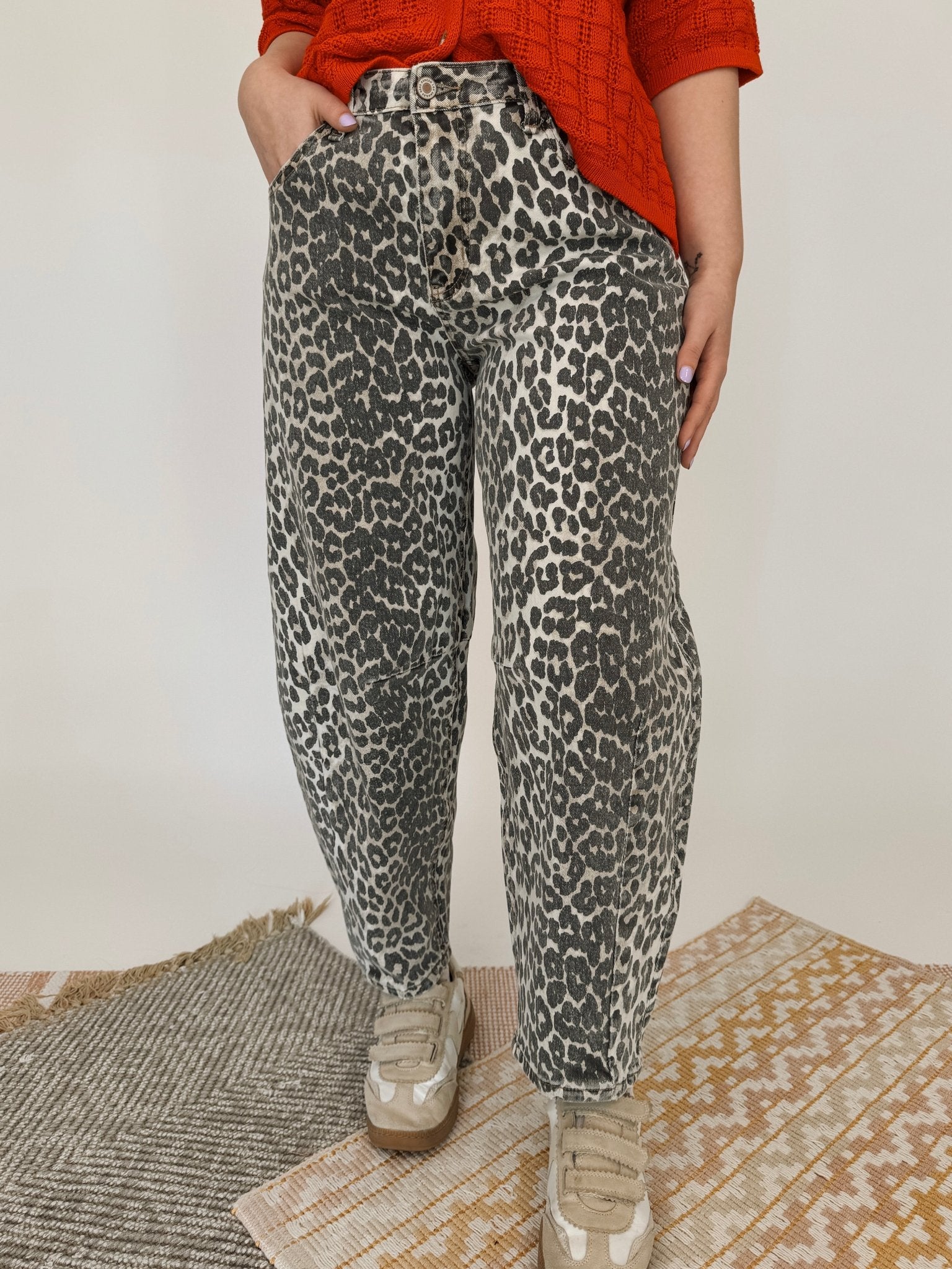 Savannah Leopard Horseshoe Jeans - PAPER DOLL