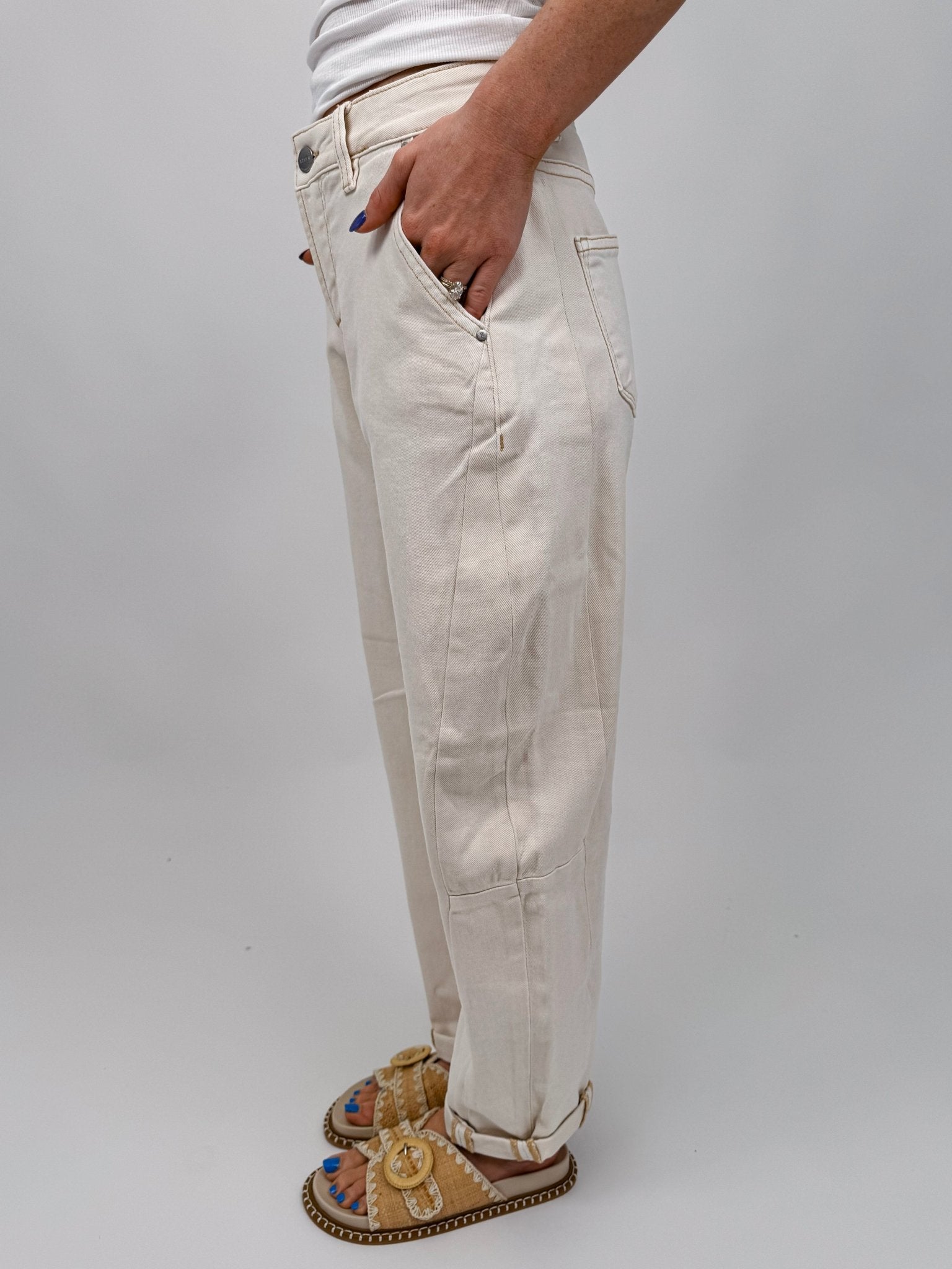 Alex Barrel Cuff Jean - PAPER DOLL